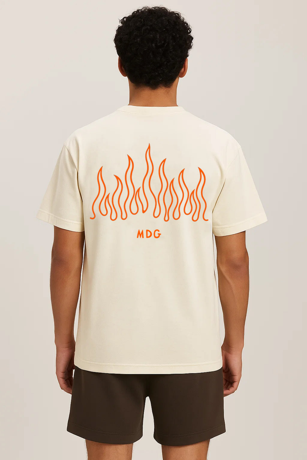 Beige Flame Tee